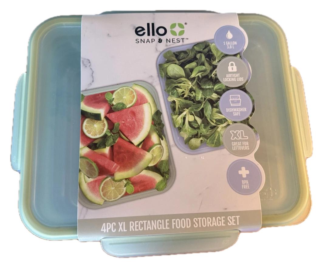 XL Rectangle Food Storage Set, 4pcs
