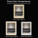 24"X32" LED Bathroom Vanity Mirror with Lights, Anti-Fog, Dimmable, Lighted Bathroom Mirror for Wall, Memory Function, Tempered Glass, Shatter-Proof, Backlit & Front Lit
