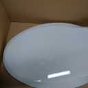 Elongated Toilet Seat Soft Close, Bottom Fixing/Top Fixing 2 Mount Way Easy Installation,4 Anti Slip Pad, Compatible Oval Shape, PP Material Easy Clean, White
