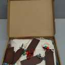 Christmas Stockings, 18 Inches Christmas Stocking with Name Tags Cable Knitted Stocking Decorations for Holiday Party Decor (2pcs Burgundy + 2pcs Green + 2pcs Ivory)