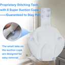 Luxury Oversized Bath Tub Pillow Fits All Bathtubs, Secure Support for Head,Neck,and Back Rest,Relaxing Spa Gifts for Women,Extra Thick & Soft,Anti-Slip Suction Cups,Washable