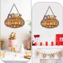 Winnie Welcome Sign for Door Decor, the Pooh Welcome to Our Home Sign with Interchangeable Holiday Sign, Welcome Sign for Home Farmhouse, Perfect for Christmas Thanksgiving Gifts, Housewarming Gifts