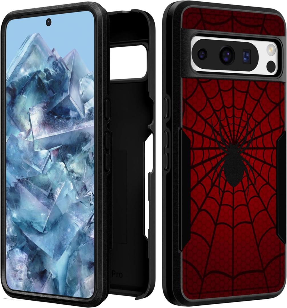 3 x for Google Pixel 8 Pro Case Women - Cute Girls Boys Cover Cool Kawaii Aesthetic Unique Design Red Heavy Duty Protective Shockproof Military Grade Teens for Google Pixel 8 Pro Phone Cases