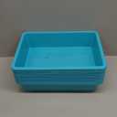 Hoteam 10 Pcs Flat Storage Organizer Tray Bin Paper Tray for Classroom Plastic Stackable File Organizer for School Office Teacher Book Organization(Teal,13.78 x 9.84 x 3.15 Inch)