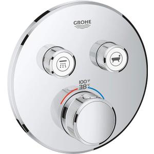 GROHTHERM SMARTCONTROL DUAL FUNCTION THERMOSTATIC VALVE TRIM (Without SmartBox, StarLight Chrome)