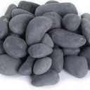 11LB Stone Pebbles River Rocks, 100% Natural Hand-Picked Premium Decorative Pebbles, Ideal for Garden Landscaping, Home Decor, Aquariums, Painting, Crafting and Gifts, Onyx Black
