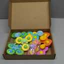 Leitee 9 Pcs Suction Cup Toys Bath Toys Sensory Strong Suction Cup Toys Spinner Dimple Toy Birthday Gifts for Early Education Bathtub Dining Chairs, 3 Styles(Cute Style)