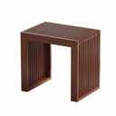 APRTAT Bamboo Dining Bench 17 Inch Indoor Wooden Shoe Benches for Entryway (Red Brown, 18 Inch, Pattern A)