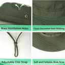 Sun Hats for Men Women Boonie Hat UPF 50+ Bucket Hat Wide Brim UV Protection Fishing Hiking Safari Outdoor Hats (1pack-green)