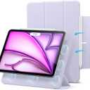 ESR for iPad Air 13 Inch Case M4/M3/M2 (2026/2025/2024), iPad Pro 12.9 Case, Powerful Magnetic Attachment, Slim Trifold Stand Case, Supports Pencil Pro & Pencil (USB-C), Rebound Series, Light Purple