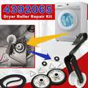 NED4600YQ1 NED4700YQ1 Dryer Roller Repair Kit, Fit for Ama-na Models NED4600YQ2 NED4655EW1 NED4600YQ0 NED4655EW0 NED4500TQ0 NED4800VQ0 with 341241 Dryer Belt, 349241t Drum Roller, 691366 Idler Pulley