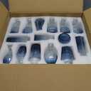 Der Rose Blue Glass Bud Vases Set of 30, Small Bud Vases for Flowers, Rustic Wedding Centerpieces and Home Decor