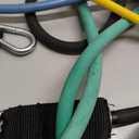 Black Mountain Products Resistance Band Set with Door Anchor, Ankle Strap, Exercise Chart, and Carrying Case, 48"