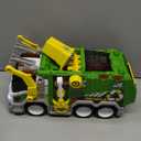 Large Friction Powered Garbage Truck Toy Set with Light & Sound - ECO City Cleaner with Recycle Dumpster, 4 Color-Coded Trash Bins & 2 Ejection Cars, Ideal Birthdays for Toddlers Boys Girls
