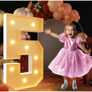 3FT Marquee Light Up Numbers, Marquee Numbers for 15th 50th Birthday Decorations Anniversary Party Decor, Mosaic Numbers for Balloons Number 5, Marquee Light up Letters, Pre-Cut Foam Board Kit