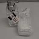 mDesign Glass Refillable Foaming Hand Soap Dispenser Modern Square Pump Bottle for Bathroom Vanities or Kitchen Sink, Countertops - 2 Pack - Clear/Chrome