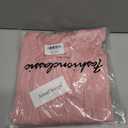 JomeDesign Blouses for Women 3/4 Sleeve Shirts Round Neck Loose Casual Flowy Tops Pink (M)