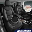 Skechers Memory Foam Seat Covers, Air Cool Mesh Thick Car Seat Covers, Car Seat Covers Front Seats Airbag Compatible, Universal Automotive Comfort for Most Cars, Vans, Trucks, SUV,Black