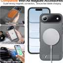 6 x MOZOTER for iPhone Air Case with Kickstand,[Compatible with MagSafe] [12FT Military Grade Protection] Slim Translucent Matte Shockproof Phone Case,6.5",Gray