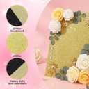 12 Sheets Glitter Cardstock Paper for Graduation Cap Decorations Kit with Graduation Cap Decorations for Class of 2026 Students DIY Projects and 3 Pcs Gemstone Border Stickers for Grad Parties