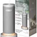 Homedics SereneScent Mini Fabric Rechargeable Waterless Diffuser, Cordless Aromatherapy Device, Use with SereneScent Oil 15ml (Sold Separately), Adjustable Mist Intensity & Ambient Light, Gray