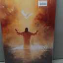 MIVASIJO Jesus and Dove Inspiring Wall Art Christian Jesus Art Bible Stories Wall Decor Watercolor Religious Painting Pictures for Church Living Room Bedroom Home Decoration, 24"L x 16"W