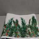 GORGECRAFT Winter Christmas Pine Leaves Window Clings Reusable Xmas Pine Cones Static Non Adhesive Window Sticker Double-Sided Summer Removable Decor Glass Door Covering Film for Stairway Home Office