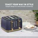 West Bend Timeless 4-Slice Toaster, White Blue
