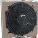 ALLOYWORKS 4 Row Core All Aluminum Radiator + Fan Shroud + Relay for 1992-2000 Honda Civic CRX EG EK/DEL SOL/INTEGRA B16 B18 D15 D16