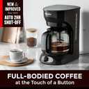 Mueller 12-Cup Drip Coffee Maker - Borosilicate Carafe, Auto-Off, Reusable Filter, Anti-Drip, Keep-Warm Function, Clear Water Level Window Coffee Machine, Kitchen Essentials & Accessories (Black)