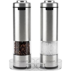 Latent Epicure Electric Salt and Pepper Grinder Set, USB-C Rechargeable