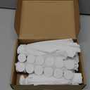 Qunland White Paper Flowers Artificial 3D Wall Décor Wedding Birthday Bridal Baby Shower Nursery Room Backdrop Table Centerpieces 12"-8" 6 Pcs Crepe Tissue Paper Flowers Party Decorations