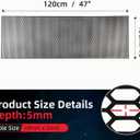 AggAuto 47"x16" ABS Plastic Universal Car Grill Mesh, Automotive Grille Insert Bumper Honeycomb Hole 10x10mm Grids Black