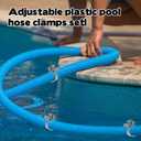 16 Pcs Adjustable Plastic Hose Clamps for 1.25''-1.5'' Above Ground Swimming Pool, Replacement Thumb Clips Screw Key Hose Clamps Plastic Filter Pump Connector for Pool PVC Pipe, Tubing