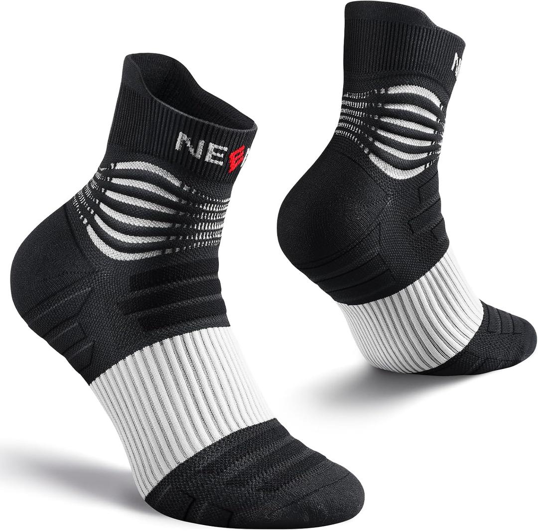 NEENCA Professional Compression Socks, Medical Athletic Ankle Socks for Injury Recovery & Pain Relief, Sports Protection, Circulation 1 Pair, 20-30 mmhg