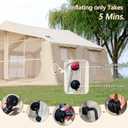 8-12 Person Inflatable Camping Tent with Rainfly, Hand Pump & Stove Jack
Spacious for up to 12 people, 2 rooms for privacy, rainfly included, stove jack, inflates in 5 minutes with pump