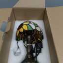 BMXKPO Tiffany Style Table Lamp,Sunflower Stained Glass Lamp,6 Inch Small Antique Bedside Lamp, for Bedroom Living Room Home,Included Dimmable LED Bulb 8W