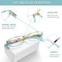 Kerecsen Reading Glasses 5 Pairs Fashion Ladies Readers Spring Hinge with Pattern Print Eyeglasses for Women (Mix Color -8, 0.50)