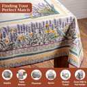 Maison d' Hermine Table Cloth Rectangle Table 100% Cotton 60 x 120 Inches Tablecloth Reusable Decorative for Dining Kitchen Room Farmhouse Home Gifts for Mothers Day Spring Summer - Fanny Lavender