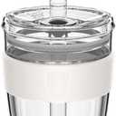 KeepCup Cold Cup - Longplay Double wall Glass Ice Coffee Tumbler with Lid and Straw - 12oz (340ml) - Chalk