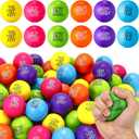 Leyndo 200 Pcs Stress Balls for Adults & Kids Bulk Motivational Quotes Stress Relief Colorful Foam Squeeze Balls Relief at Work/School/Home, Perfect Party Favors, Light