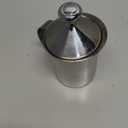 Fino Milk Creamer Frother Cappuccino Foam Pitcher with Handle and Lid, 18/8 Stainless Steel, 14-Ounce Capacity