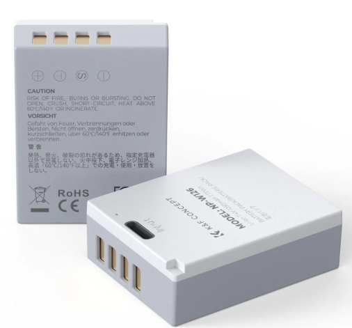 2 pack K&F CONCEPT, Camera Battery MODEL: NP-W126