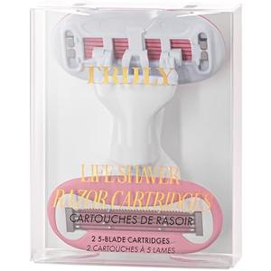 Truly Beauty Magnetic Razor Heads (2pk) | Double-Bladed Refill Cartridges for Silky Smooth Shave | Pivoting Head w/Gel Bars for Comfort | Long-Lasting, Snap-In Design | Fits Signature Razor Handle