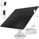 Ring Camera Solar Panel Charger, Compatible With Stick Up Cam Battery, Spotlight Plus/Pro Cam Battery, Waterproof, 5W 6V Fast Charging, With DC to TypeC Adapter (1Pack)
