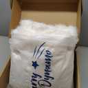 72-Inch Huntsman High-Pile Faux Fur Christmas Tree Skirt with Hidden Slide Clasp Closure and Durable Microfiber Backing, Ivory