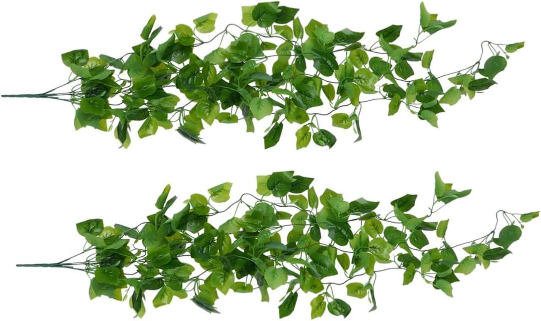 LIFKOME 2pcs Boho Wall Decor Greenery Stems Simulation Plant Fake Vine for Home Office Decor