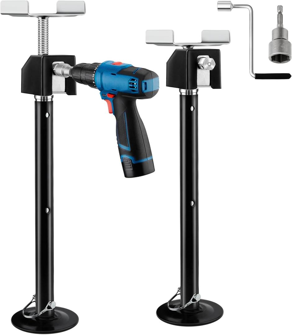 Kohree Set of 2 RV Slide Out Supports, Heavy Duty Camper Support Jacks, Supports up to 5000lbs, Adjust from 20"-49" Height by Power Drill or Hand Crank Handle, RV Camper Accessories for Travel Trailer