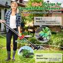 Scuffle Hoe for Weeding - 48" Adjustable Long Handle Action Hoe, Heavy Duty 2-in-1 Push Pull Garden Hoe with Sharp Serrated Blade for Flower Beds, Lawn, Yard and Sidewalks