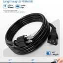 D2 NEMA Power Cord KIT0257 for Traeger D2 Series Grills, 3-Prong Power Cable for Weber Grills, Power Cord for Power XL Grills, Replacement Cord for Bradley Electric Smokers, 6 ft, 1pcs